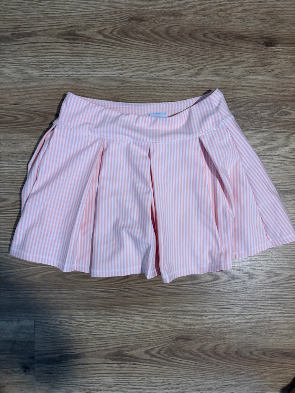 Pink Striped Pleated Mini Skort : Sewing Down South